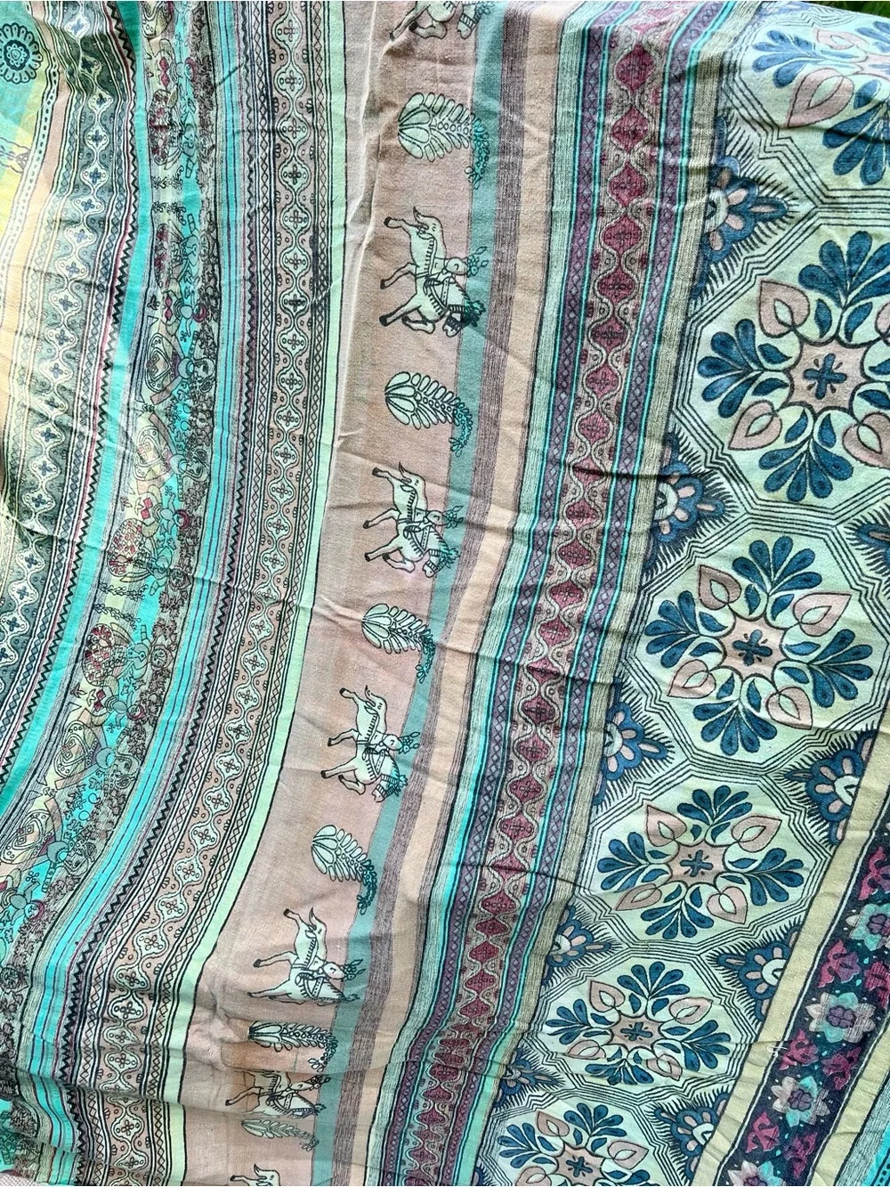 Bohemian Turquoise Striped Picnic Blanket - Home Bath